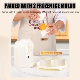 Rechargeable USB Snow Cone Machine Shaved Ice Machine Ice Shaver Snowcone Maker Snowball Ice Cone Cones Machine Electric (Light White)