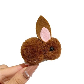 Cute cartoon rabbit hair clip three-dimensional soft plush rabbit hair clip suitable for fine hair to fix cute rabbit hair claw hair clip