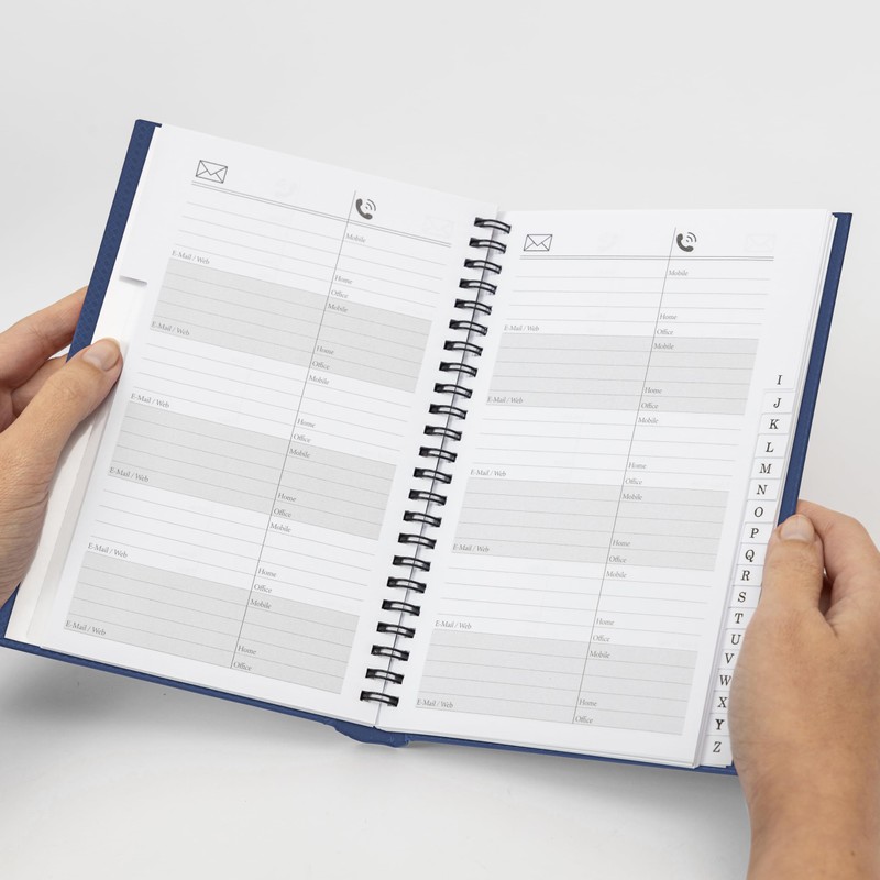 Telephone Address Book A-Z Index Hard Back Cover A5 Address