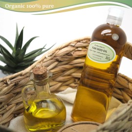 DR.ADORABLE 48 Oz Premium Pure Organic Cold Pressed Best Fresh Flax Seed Oil Multi Purpose