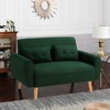 Shintenchi Small Modern Loveseat Couch Sofa, Mid Century Fabric Upholstered