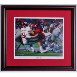 Alabama Football Framed Print Leap of Faith by Daniel Moore - Featuring Jonathan Allen