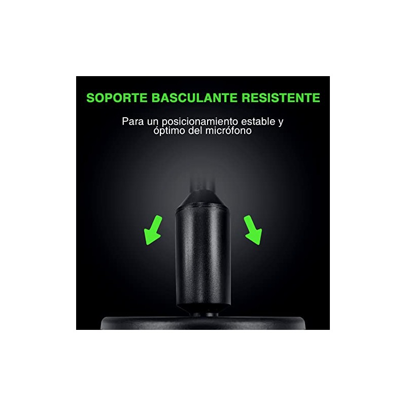 Microfono con Soporte, Microfono Inalambrico Multifuncional (Negro)