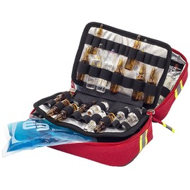 EB AMPOULE'S rot Ampullarium | thermoisoliert und gepolstert | für bis zu 84 Ampullen | handliches Format | integrierte Handschlaufe | Zwei herausnehmbare Trägerplatten