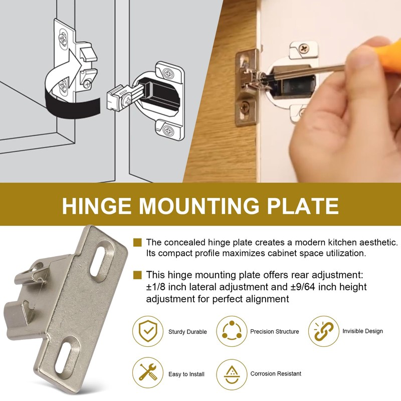Hinge Mounting Plate Replacement for Blum 1 5/8" Overlay 110