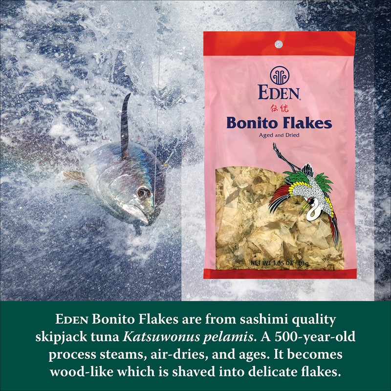 Eden Japanese Bonito Flakes, Shaved Skipjack Tuna, Katsuobushi 鰹節, Traditionally