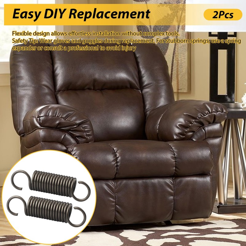 remolean 2 Pack 2-7/8 Inch Recliner Mechanism Tension Spring Replacement,