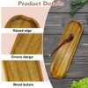 Spoon Rest Kitchen, Special Retro Brown Wooden Long Shape Cooking