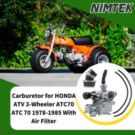 NIMTEK Motorcycle Carburetor Carb For HONDA ATV 3-Wheeler ATC70 ATC 70 1978-1985 With AIR FILTER