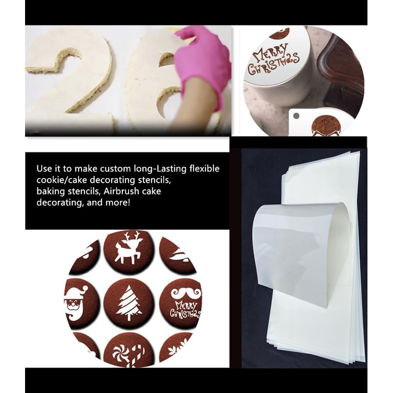 Translucent Blank Mylar Stencil Sheet for Cutting,8 Pack 12" x