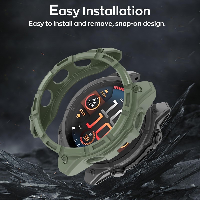 ISABAKE Protector Case for Fenix 8 AMOLED 47mm, Soft TPU
