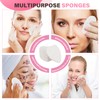 Pack of 60 White Heart Face Sponge for Cleaning and
