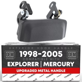 TRUBUILT1 AUTOMOTIVE Exterior Front Driver or Passenger Door Handle, Upgraded Metal - Compatible with