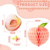 9 Pcs Peach Birthday Party Decorations Peach Honeycomb Centerpieces Table