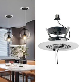 C4LIF 5/6" Recessed Can Light Conversion Kit, for Ceiling Light Fixture, Pendant Light, Hanging Light, Ceiling Fan.Ideal for Kitchen,Livingroom,Island,Dinning Room,1 Pack