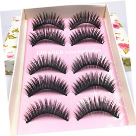 Ipetboom 5pairs Safe Odorless Natural Lashes Eyelash Extensions Easy to Use Remove