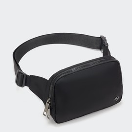 EVERYWHERE Large 2L Pander Waterproof Waist Bag for Men and Women with Adjustable Strap, Black Onyx