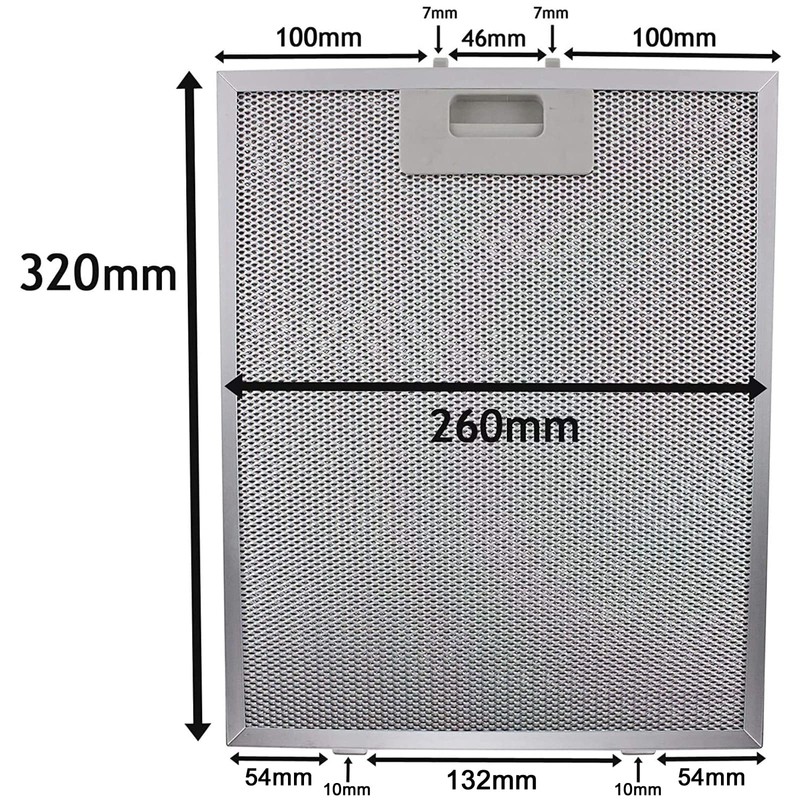SPARES2GO Metal Mesh Filter compatible with Rangemaster Cooker Hood/Extractor Fan
