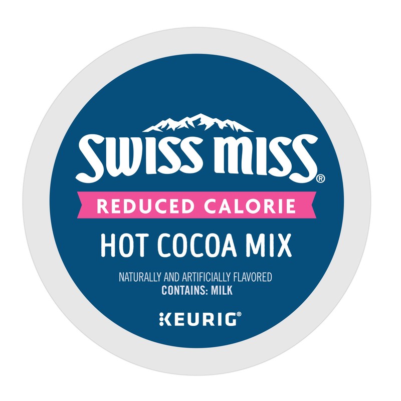 Swiss Miss Hot Cocoa Single-Serve K-Cup, Reduced Calorie, Box of