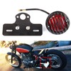 JMTBNO Motorcycle Rear Light Brake Light Number Plate Light Round