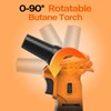 Butane Torch Lighter, 0-90°Rotating Angle Butane Lighter, Refillable Kitchen Torch