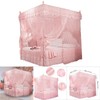 Bed Canopy Net Three Side Openings Design Princess Style Bedroom