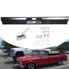 SEBLAFF Rear Bumper Black Roll Pan Steel with License Plate