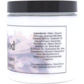 Eclectic Lady Sandalwood Vanilla Satin and Silk Cream, Body Cream, Body Lotion, 8 oz - Shea Butter, Aloe, Silk Amino Acids, Vitamin E, Phthalate-Free, Handcrafted in USA - Perfect For Women