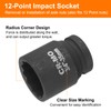 sourcing map 3/4-Inch Drive 12 Point Impact Socket 35mm Metric