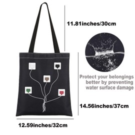 MYSOMY ECG Leads Cheat Sheet Carry Bag, Telemetry Technician Gift, Cardiologist Gift, Heart Nurse, Tote Bag, 5 kg leads UK