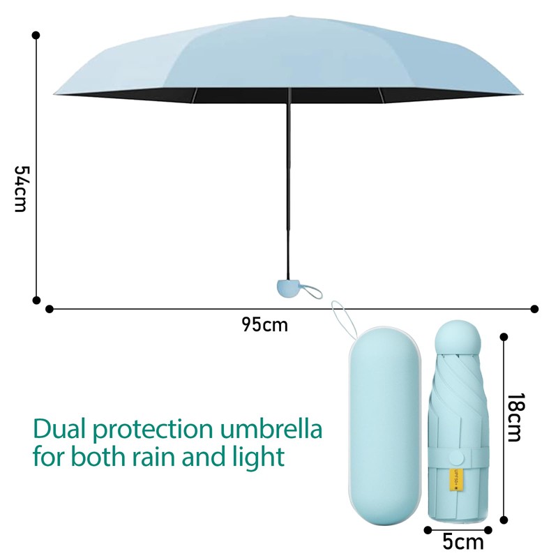EEPLUYTY Mini Umbrella, Six Bone Umbrella, UV Protection Umbrella, Outdoor