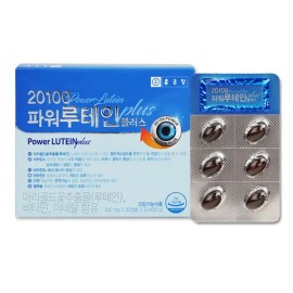Chong Kun Dang Marigold Flower Extract 20100 Power Lutein Plus 60 Capsules Eye Health Nutritional Supplement Vitamin Zinc / 종근당 마리골드꽃 추출물 20100 파워루테인 플러스 60캡슐 눈건강 영양보충 비타민 아연