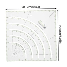 TEHAUX Acrylic Quilting Ruler Durable Patchwork Tailor Ruler for DIY Sewing Projects Lightweight and Portable Measuring Tool with Display