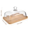 Butter Dish with Glass Lid- 18X12X10CM Clear Butter Tray for