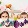 QBvuj 3D Printed Easter Eggs with Bunny Inside,Crystal Bunny Egg,Easter