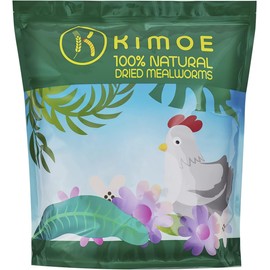 kimoe Non-GMO Bulk Dried Mealworms 5lbs Bag for Chickens, Ducks & Wild Birds — 100% Natural High-Protein Feed to Boost Egg Production, Feather Health & Immunity