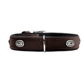 HUNTER Softie Stone Art-Nubuk Nickel Collar, 65/51 x 58 cm, X-Large, Brown/Nappa Black