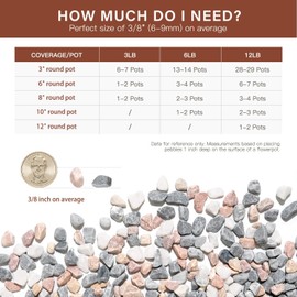 NUPICK 12 lbs Pebbles for Indoor Plants, 3/8 Inch Pea Gravel for Fish Tank, Decorative Rocks for Succulent, Natural River Stones for Vases, Cactus, Landscaping, Bird Bath, Aquarium, Mixed