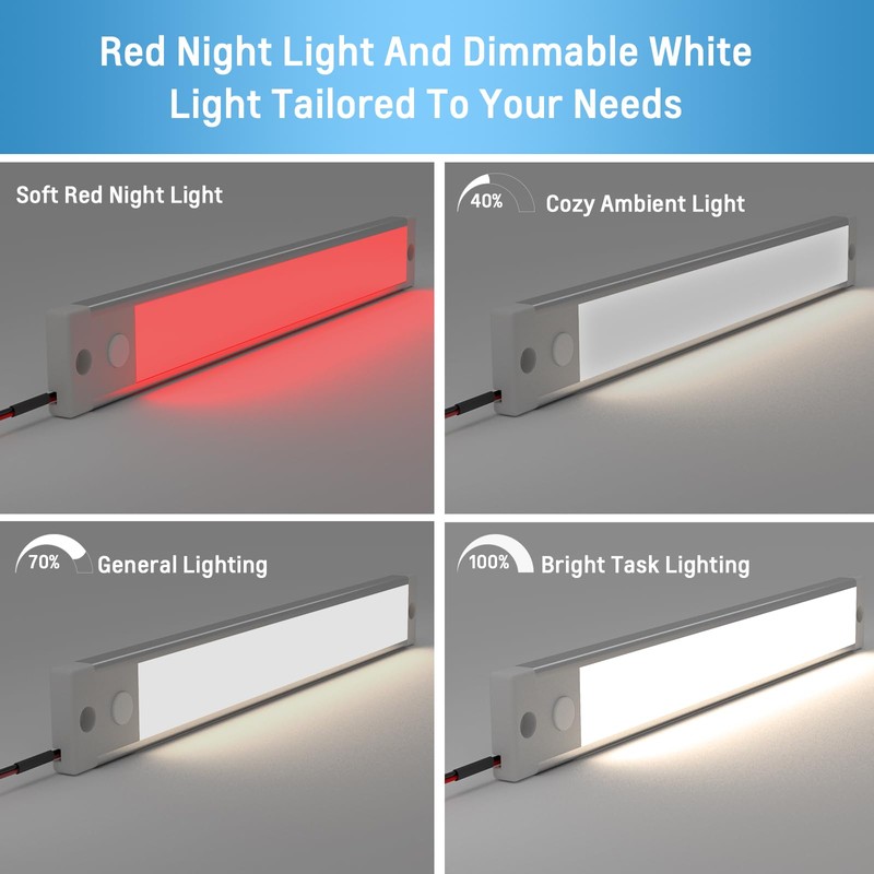 acegoo RV Dimmable Under Cabinet LED Lighting 12V Linear Light
