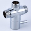 Shower Diverter Valve Replacement, 3 Way T-Adapter Shut-Off Valve for