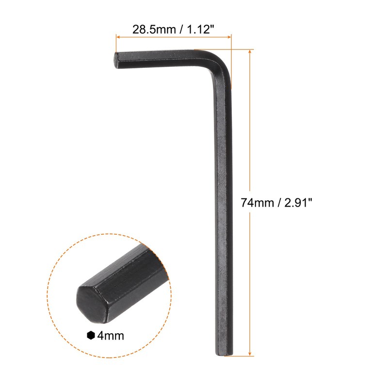 sourcing map 30pcs Hex Key Wrench 4mm Metric CR-V L