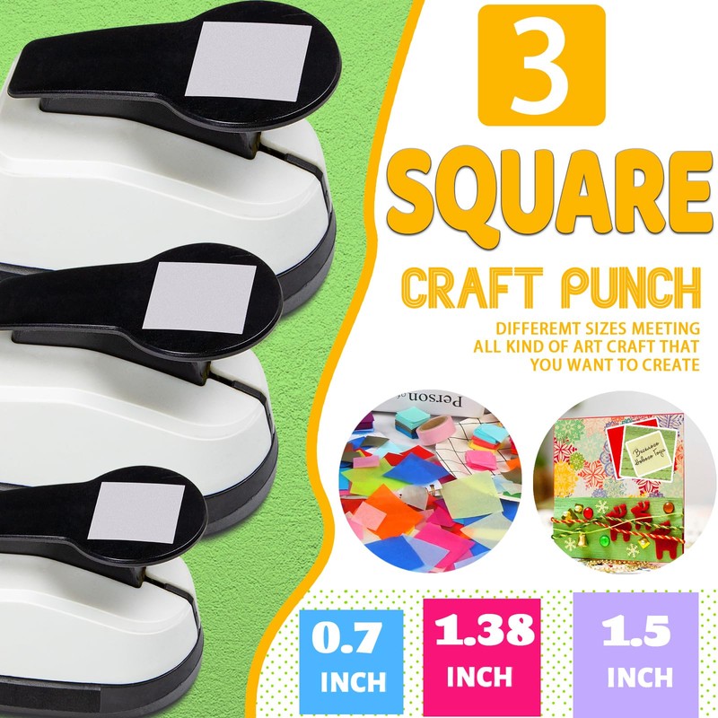 Square Hole Puncher Square Paper Punch Shape Punches for Paper