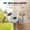 VEVOR Retractable Hose Reel Water Hose Reel 130'x1/2" 180degrees Swivel