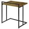 Antique Nutmeg Rectangular Snack Table - Modern Side Table for