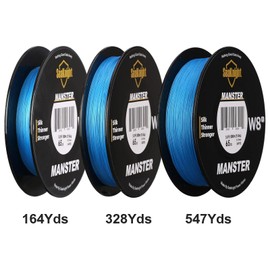 SeaKnight MANSTER W8 II 8 Strand Braided Fishing Line -Super Strong, Abrasion Resistant, No Stretch Braided Line-15LB to 100LB Test for Saltwater and Freshwater Fishing Line Braid