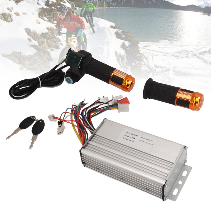 48V 1000W Brushless Controller Electric Bike Conversion Kit Gold Universal