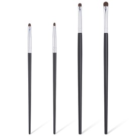 4 Pcs Eye Makeup Brushes Mini Smudge Brush for Eyeliner Concealer Brush Eyeshadow Eyeliner Brushes for Gel Cream Liquid Concealer Highlighting Eye Liner