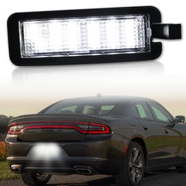 ZDEERAOTO LED License Plate Light for 2015-2023 Dodge Charger, Challenger, Chrysler 300, Chrysler Pacific 2017-2023, for Jeep Compass 2017-2023,18 SMD Xenon White 6000K,for Led Rear Tag Lamp,1 Pcs