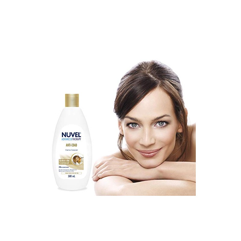 Nuvel Crema Corporal Humectante Anti Edad con Baba de Caracol,