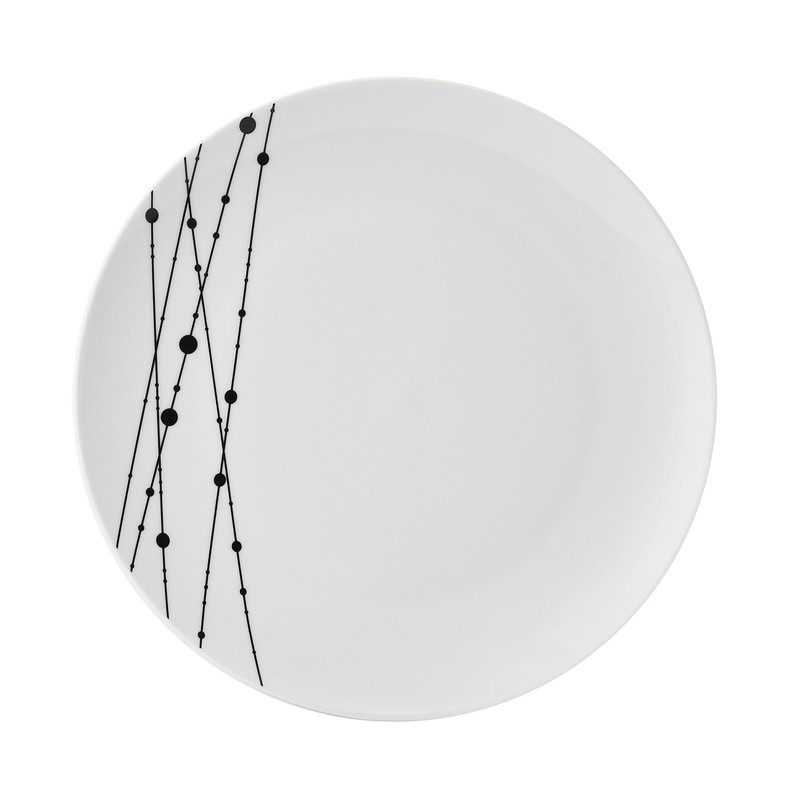 Studio Nova Linear Symphony 12 Piece Dinnerware Plate Bowl Set,
